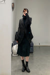 marc le bihan tie trim jacket 2250 E23 black